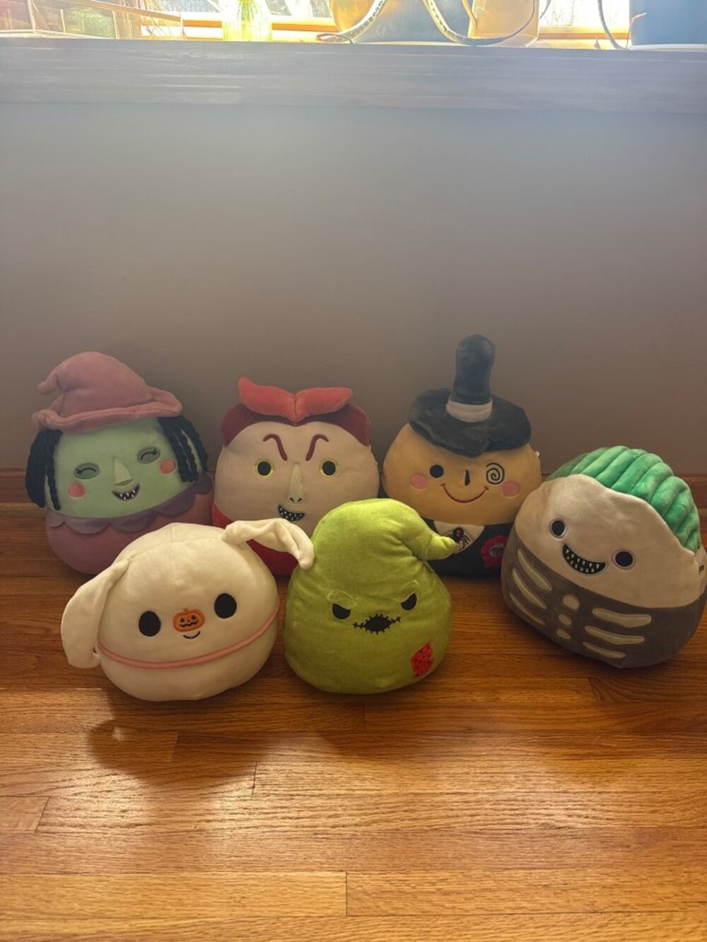 Disney Nightmare Before Christmas Squishmallow Set Oogie Boogie Zero Mayor 6pc